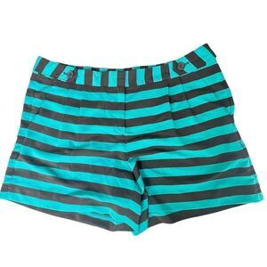 Ann Taylor Loft Blue Striped Shorts Size 8